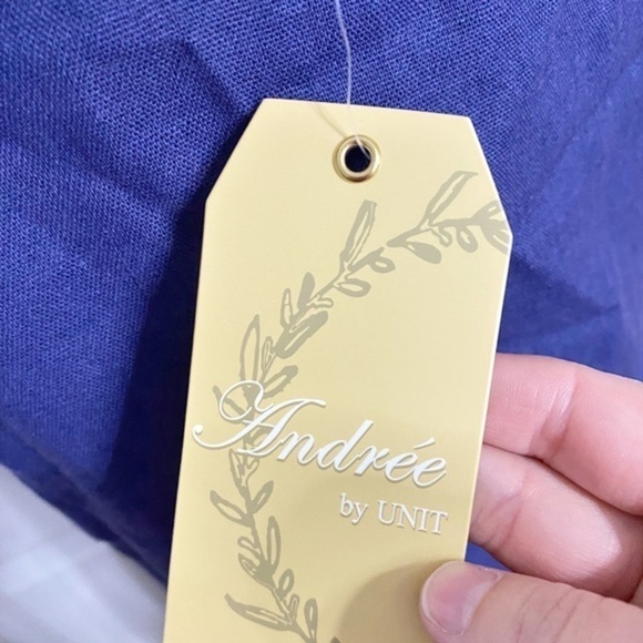 Andree By Unit‎ Embroidered Appliqué Big Bold Floral Shift Dress Linen Blend - Picture 5 of 13